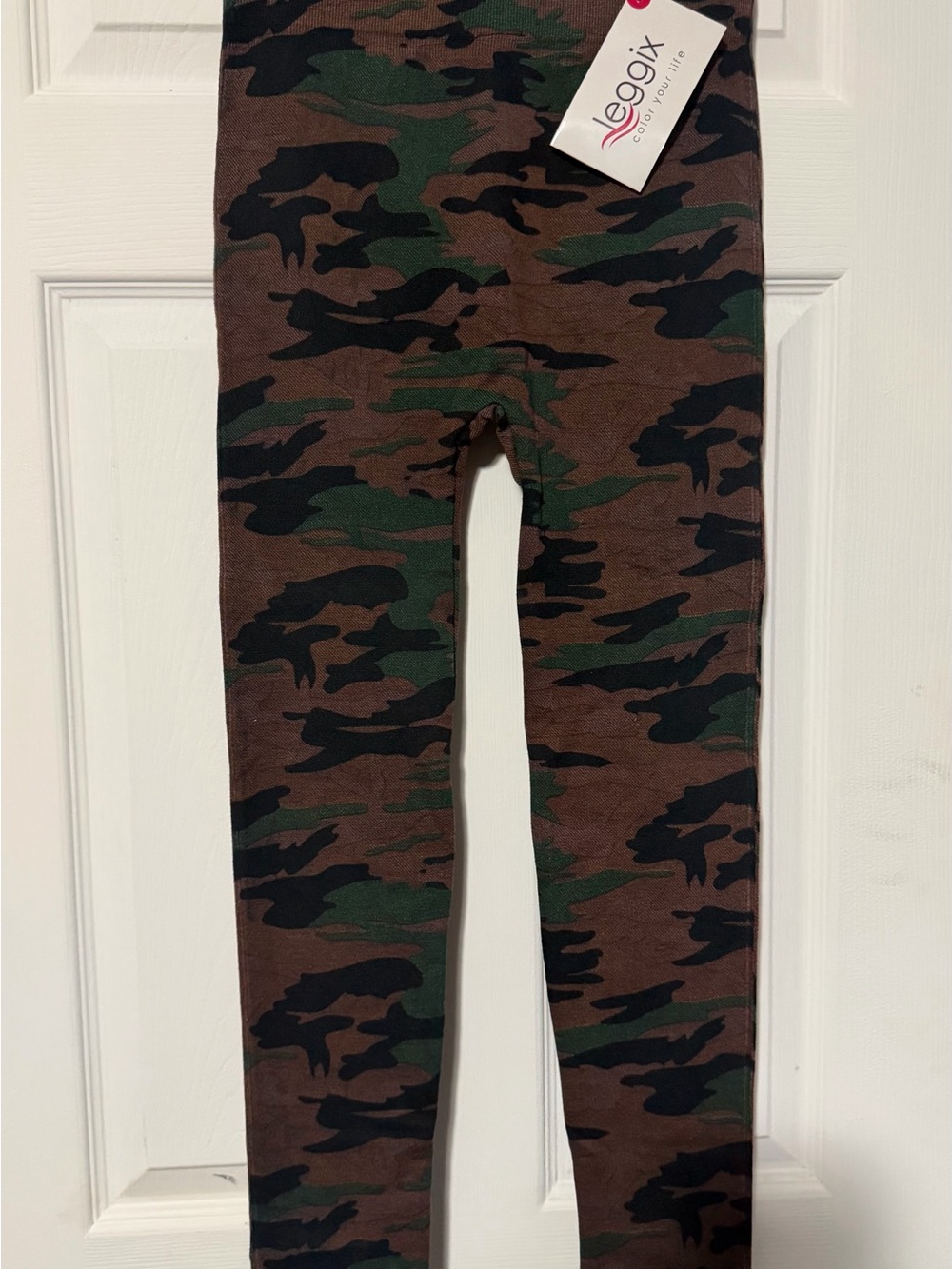 Camo Print Leggings in Brown/Green